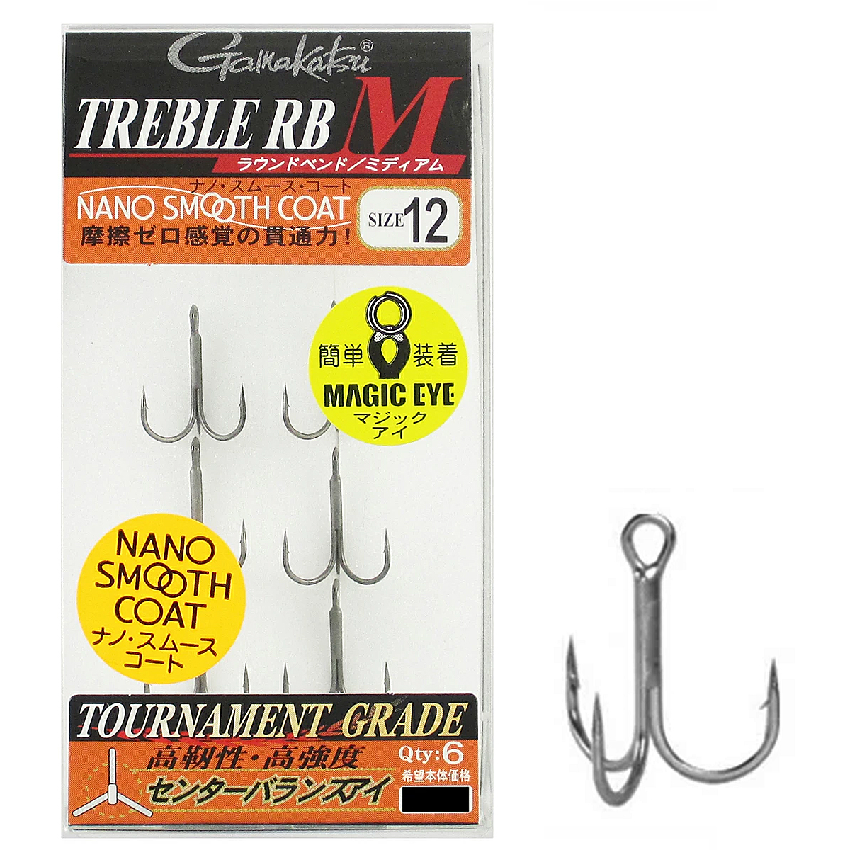 Трійник Gamakatsu Treble RB-M (NSC) #12 6pcs