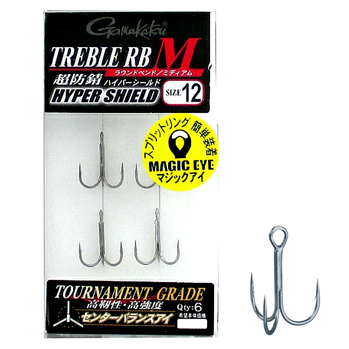 Тройник Gamakatsu Treble RB-M #12 6pcs
