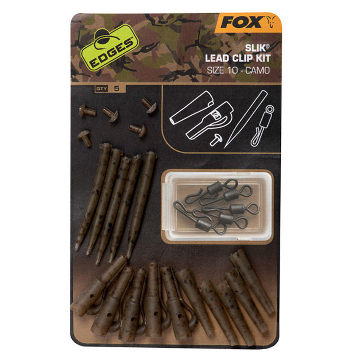Набір безпечних кліпс Fox Edges Camo Slik Lead #10