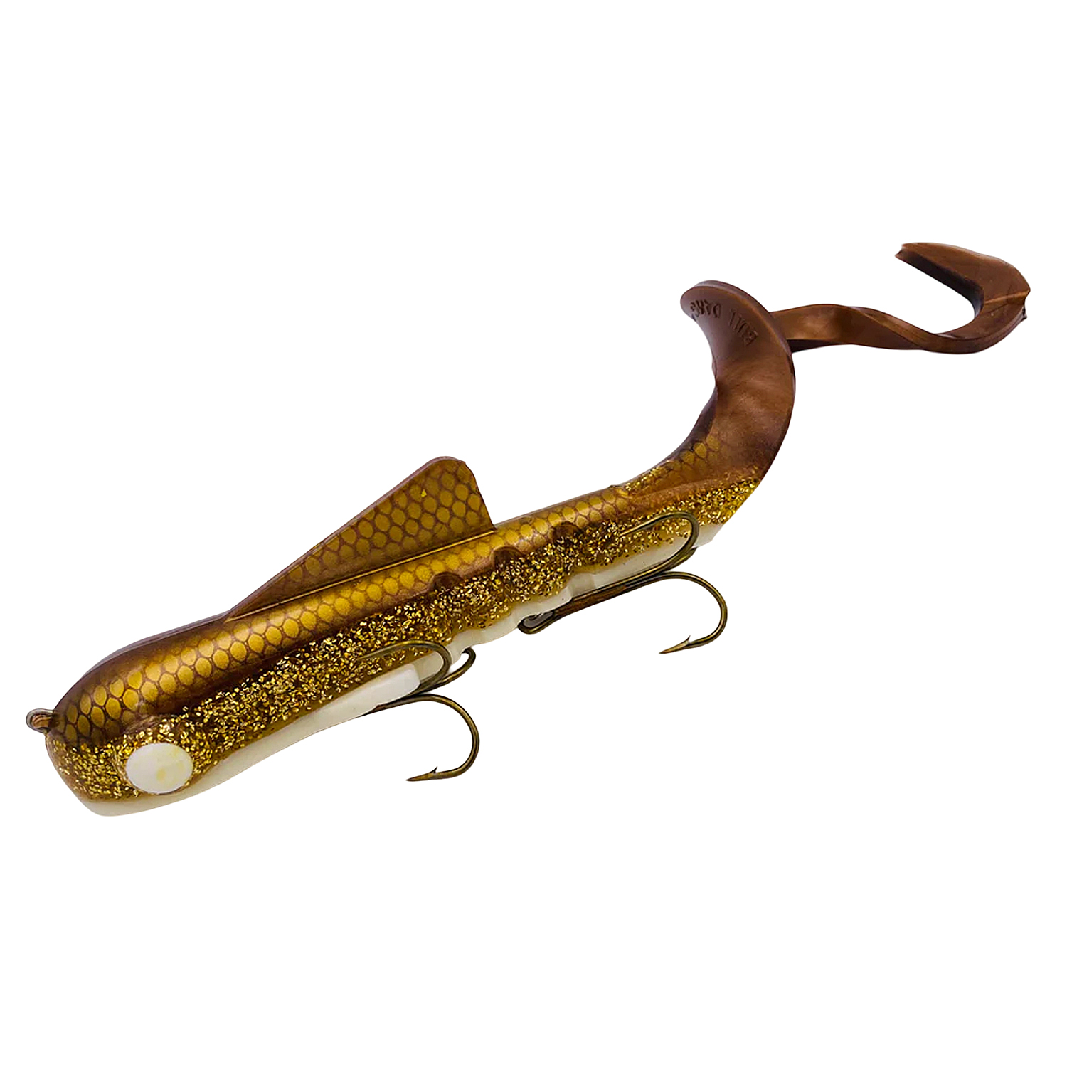 Силикон Musky Innovations Regular Bull Dawg 9" #UV Reflex Brown Tail Walleye