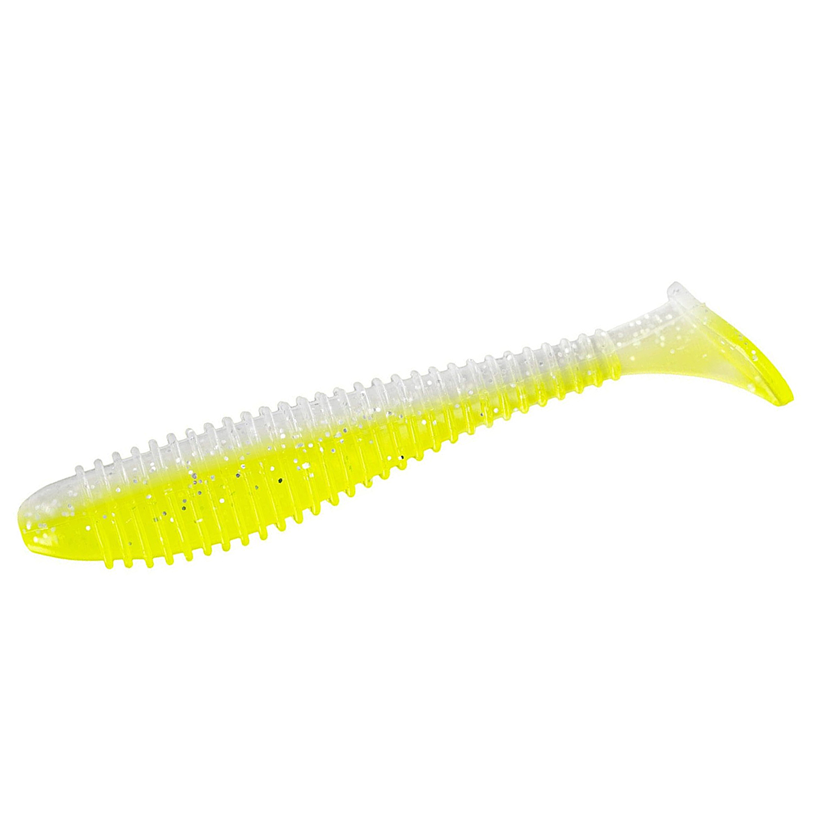 Силікон Big Bite Baits Pro Swimmer 3.3" 7pc #White Ice/Chartreuse