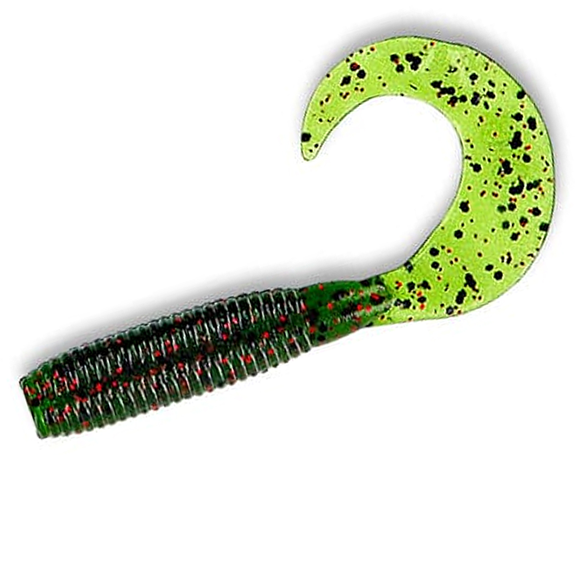 Силікон Gary Yamamoto Single Tail Grub 5" 20pc #Watermelon With Black And Red Flake