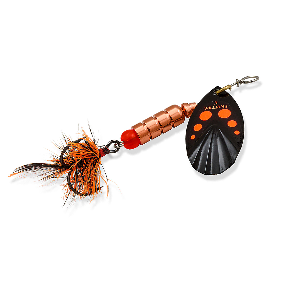 Блесна Williams Vortex Dressed UV 3.54gr #Black Orange Dots On Silver
