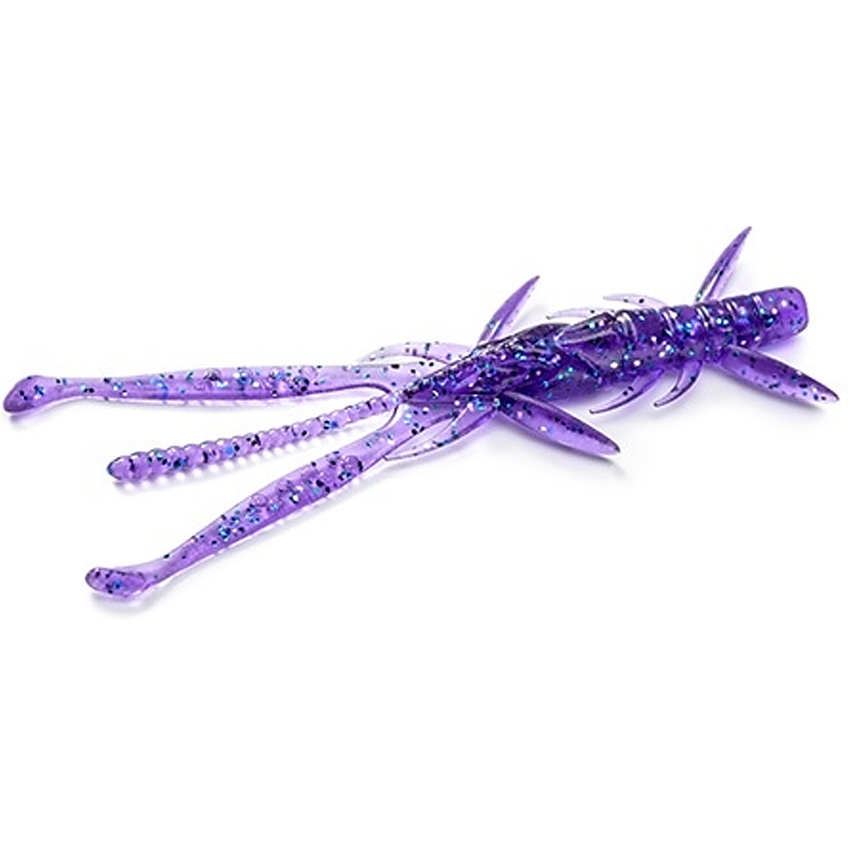 Силикон FishUp Shrimp 3.6" 7pc #060 Dark Violet/Peacock & Silver