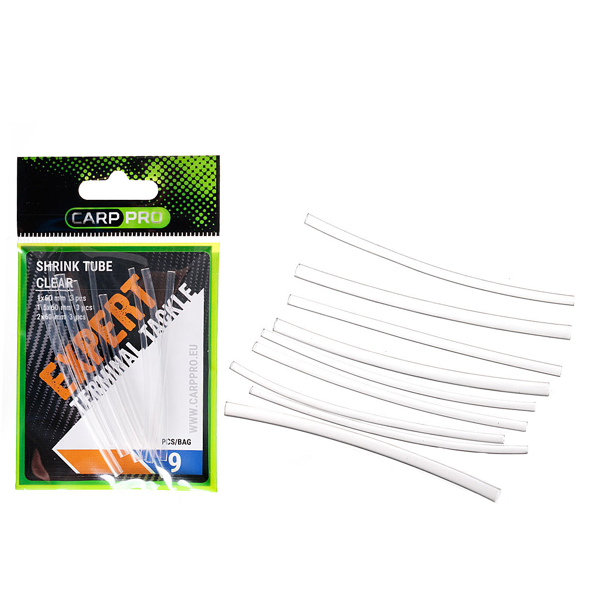 Термозбіжна трубка Carp Pro прозора 9pc