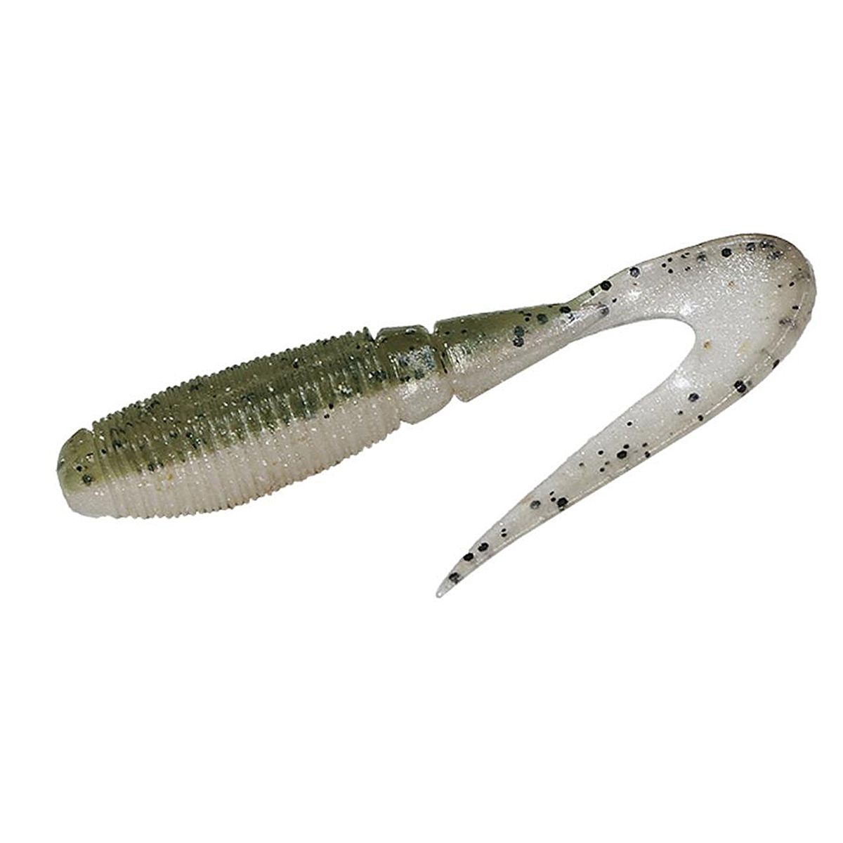 Силикон Jackall Rhythm Grub 2.4" 5pcs #SK Green Pumpkin/Pearl