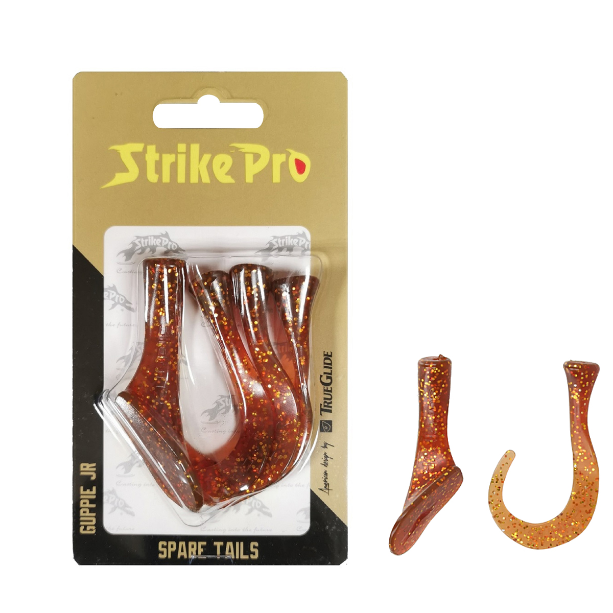 Силиконовый хвост Strike Pro Guppie Jr 110S 4pcs #MOG