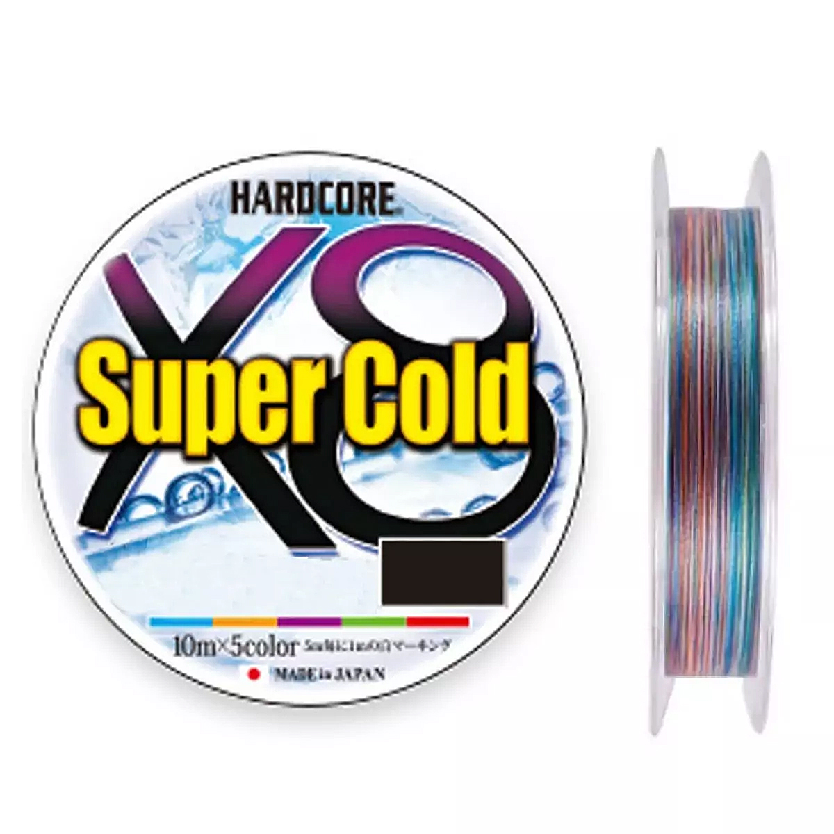 Шнур Duel Hardcore Super Cold X8 300m 5Color 27.0kg 0.34mm #4.0