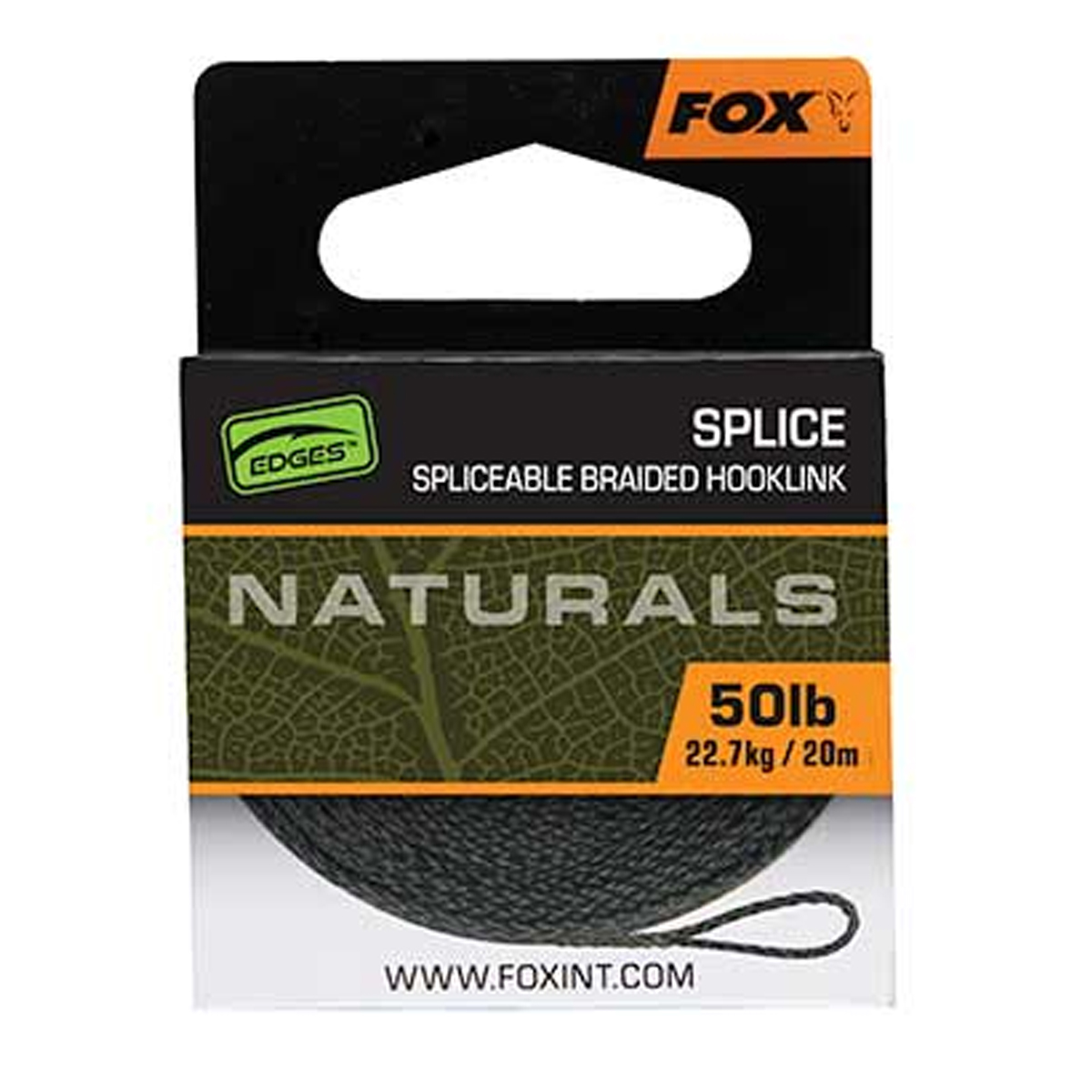 Повідцевий матеріал Fox Naturals Splice Hooklength 20m 22.7kg/50lb