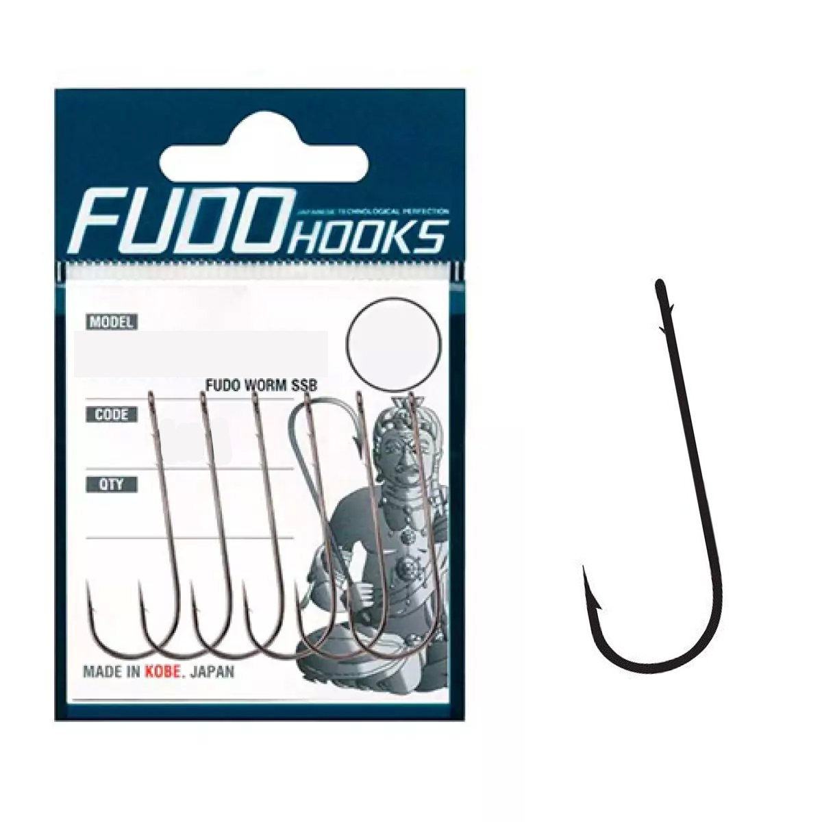 Крючки Fudo Worm SSB 2 Black 1/0 (5 шт.)