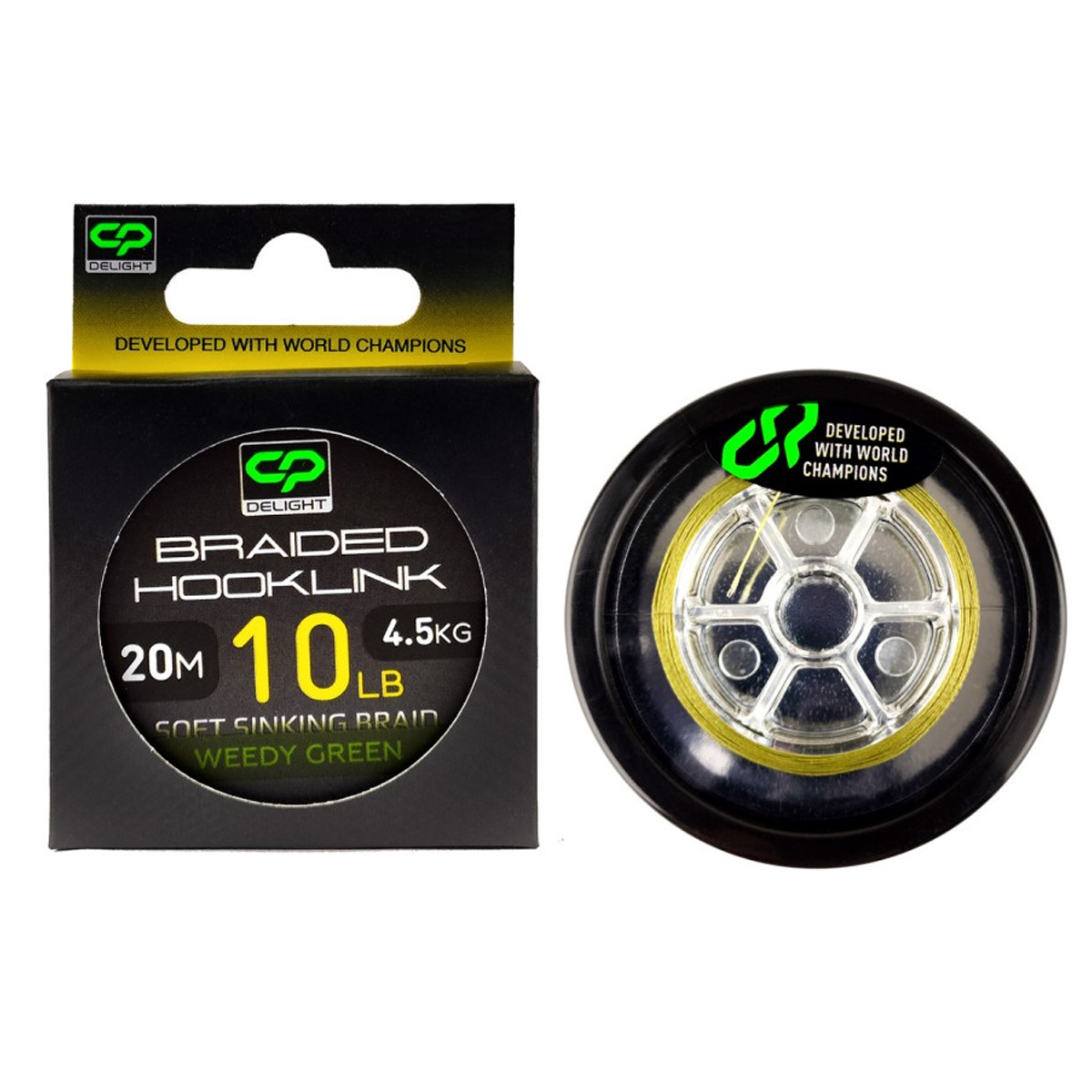 Повідцевий матеріал без оболонки Carp Pro Deligth Sinking Hooklink Weedy Green 10lb 20m