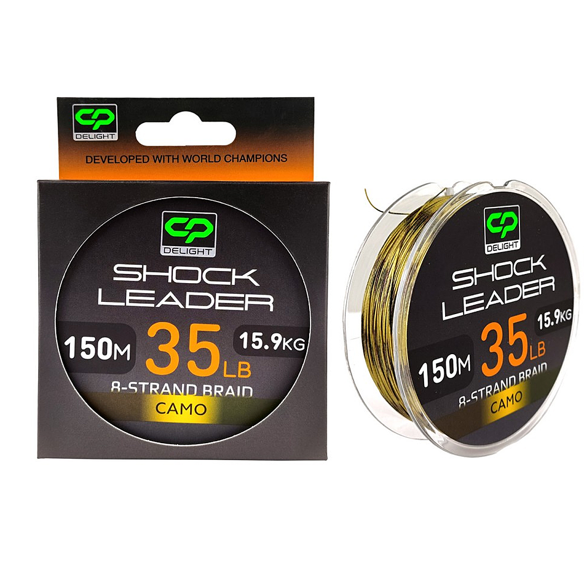 Шоклідер Carp Pro Delight 8x плетений Camo 35lb 150m