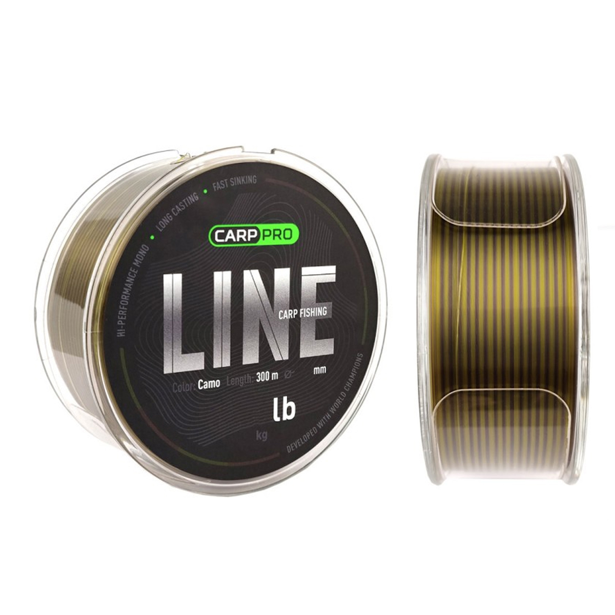 Леска Carp Pro Carp Fishing Line Camo 300m 0.37mm