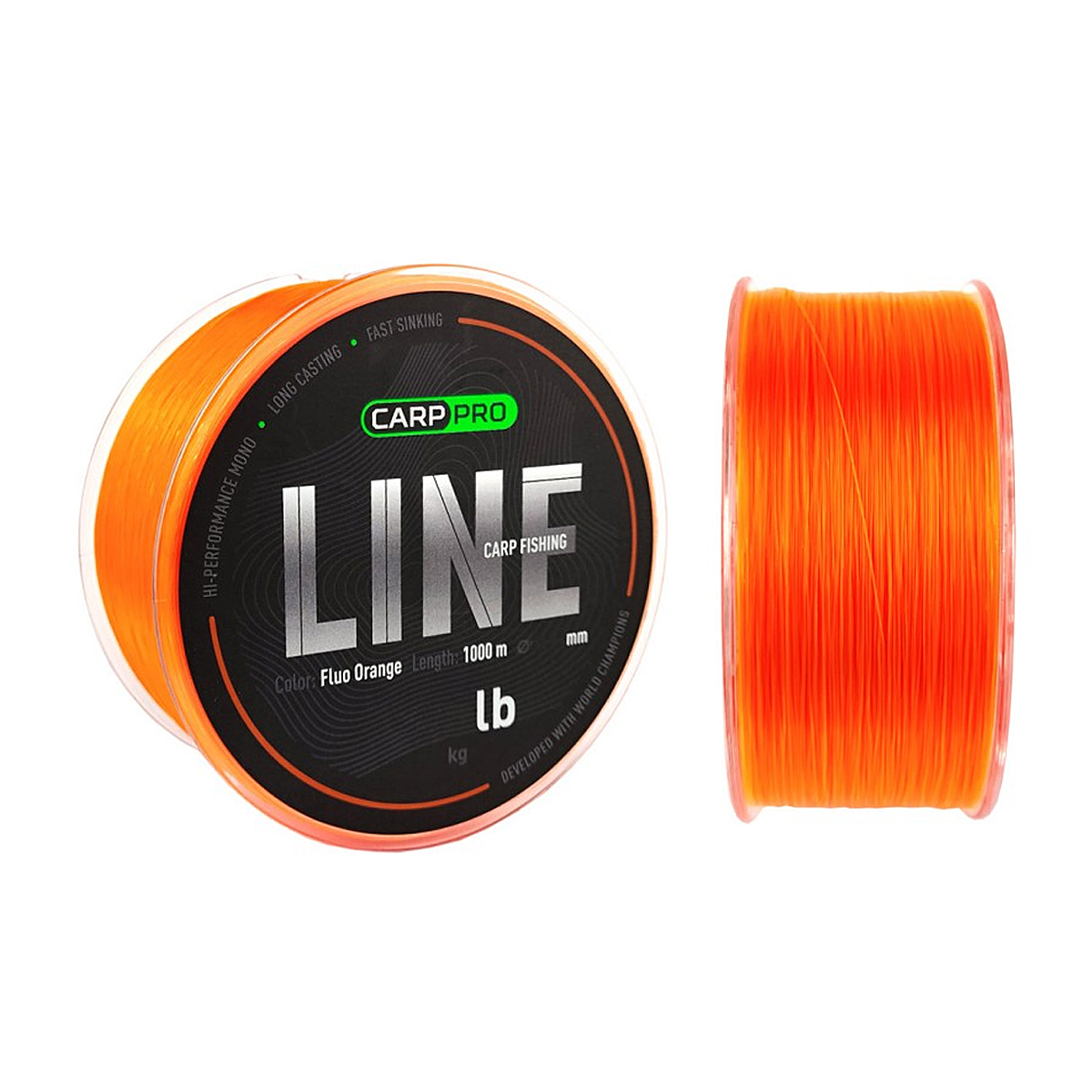 Леска Carp Pro Carp Fishing Line Fluo Orange 1000m 0.37mm