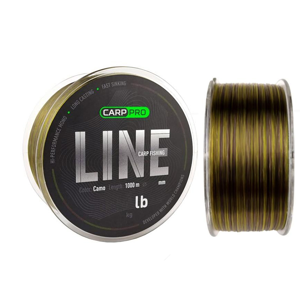 Леска Carp Pro Carp Fishing Line Camo 1000m 0.261mm