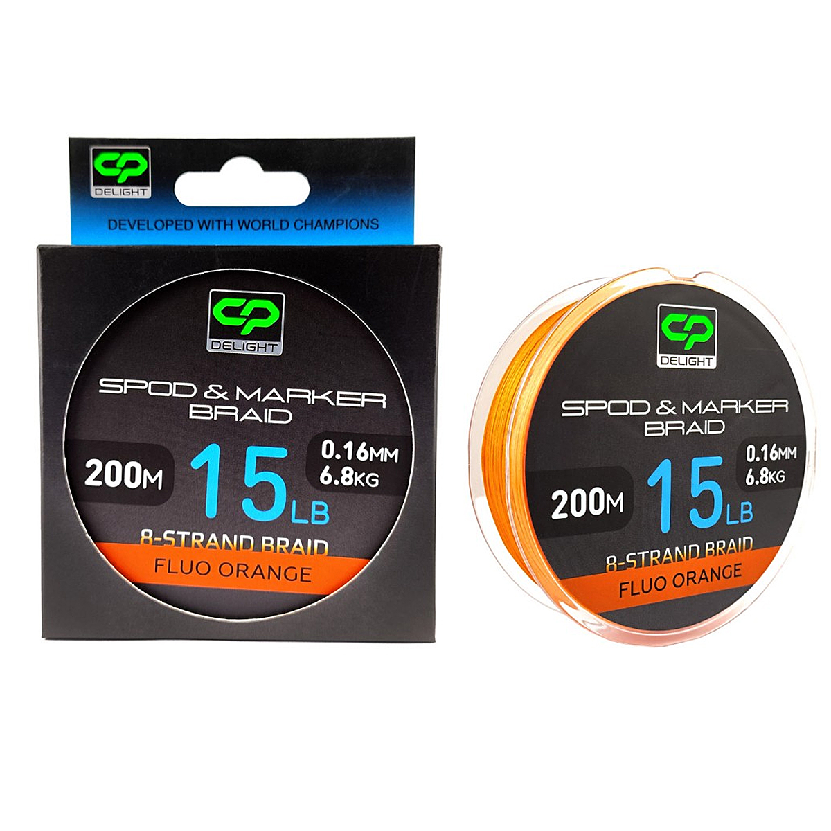 Шнур Carp Pro Diamond PE X8 15lb 0.16mm 200m Fluo Orange