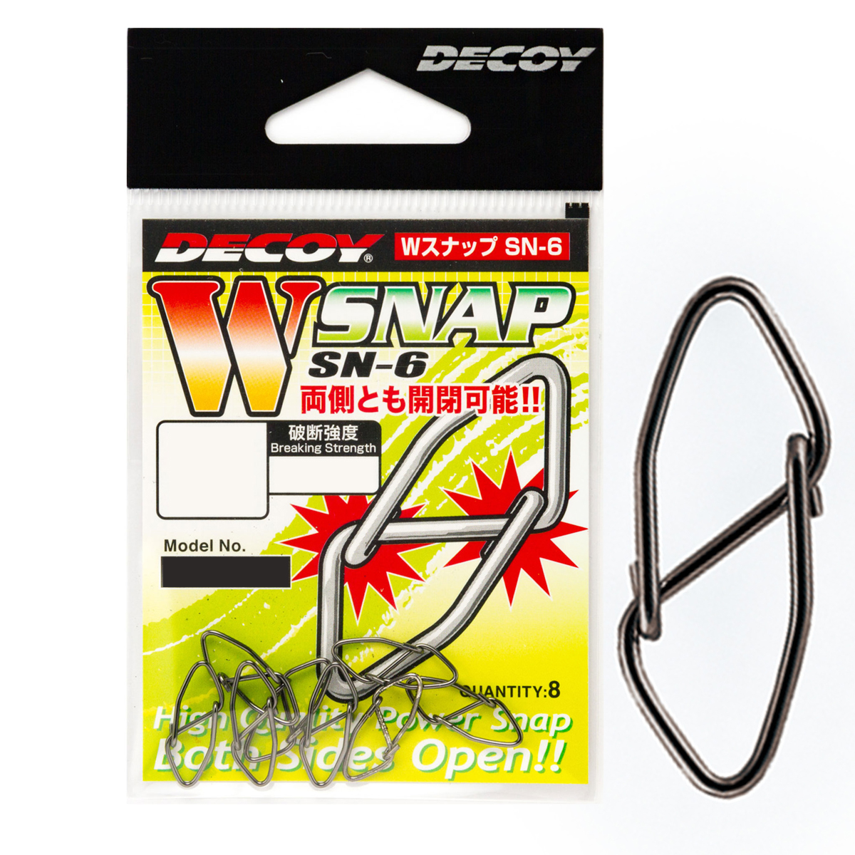 Застібка Decoy SN-6 W Snap 60lb #2 8pcs
