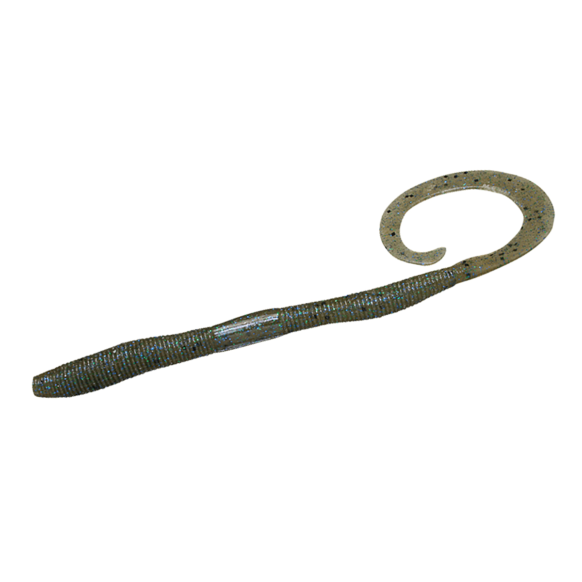Силікон Jackall Flick Curly 4.8" 8pcs #Green Pumpkin Goby