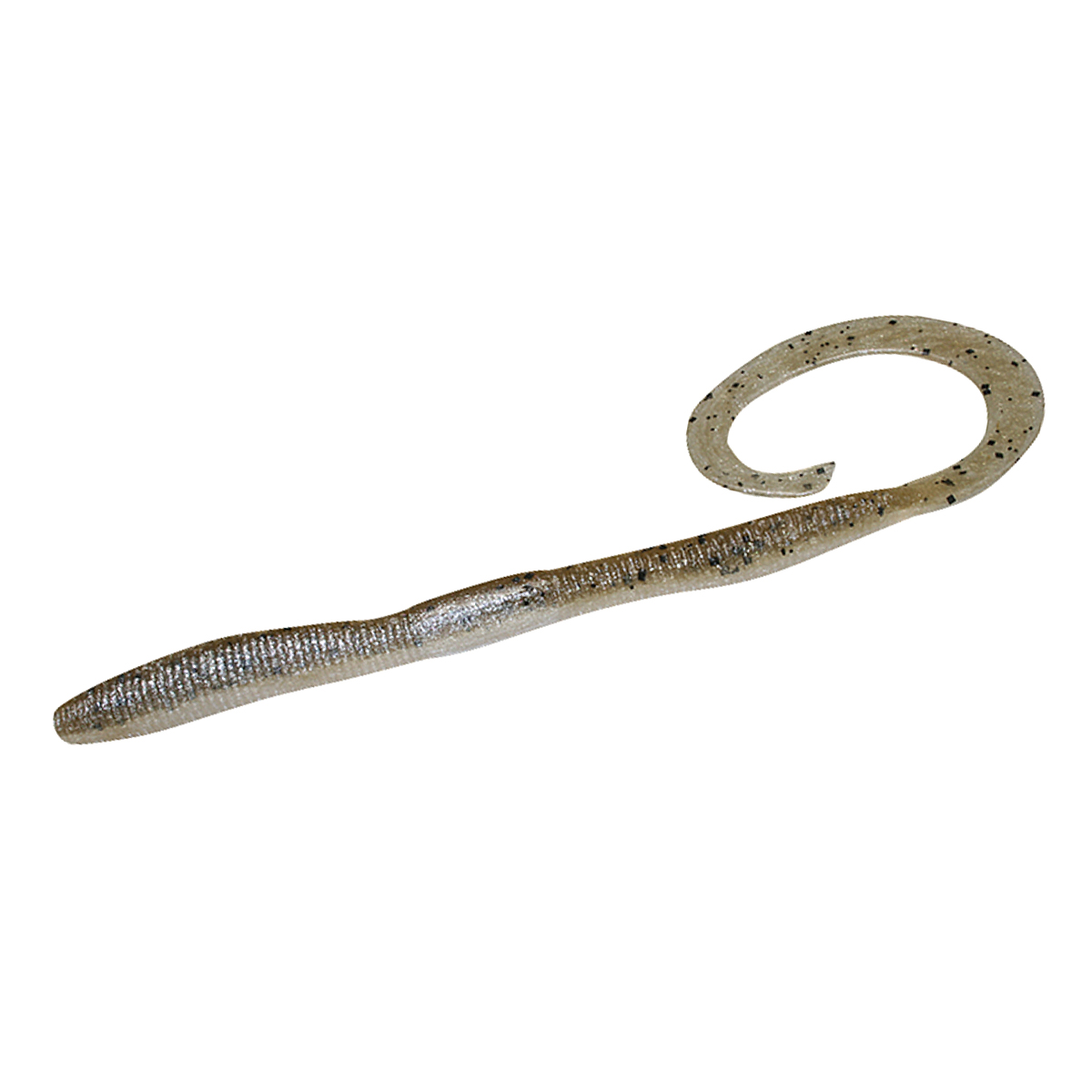 Силікон Jackall Flick Curly 4.8" 8pcs #Green Pumpkin/Light Pearl