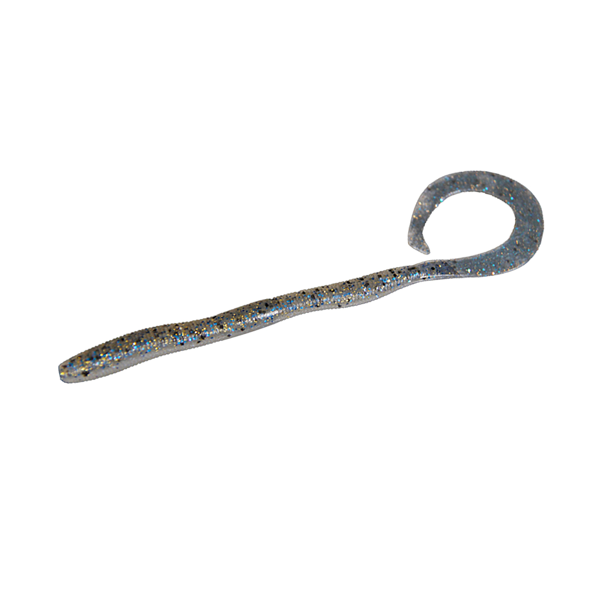 Силикон Jackall Flick Curly 4.8" 8pcs #Bluegill/Pearl White