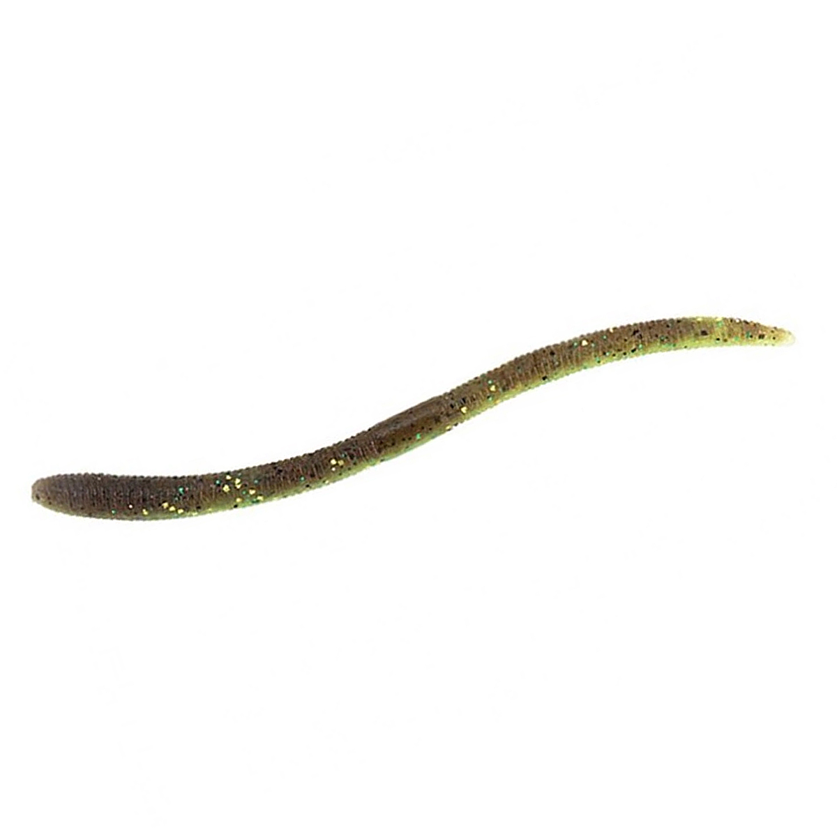 Силікон Jackall Flick Shake 4.8" 8pcs 2-Tone #Green Pumpkin/Gold Chart