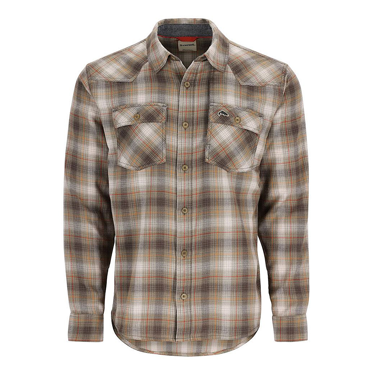 Рубашка Simms Santee Flannel Shirt Bayleaf/Sunglow Pane Ombre M
