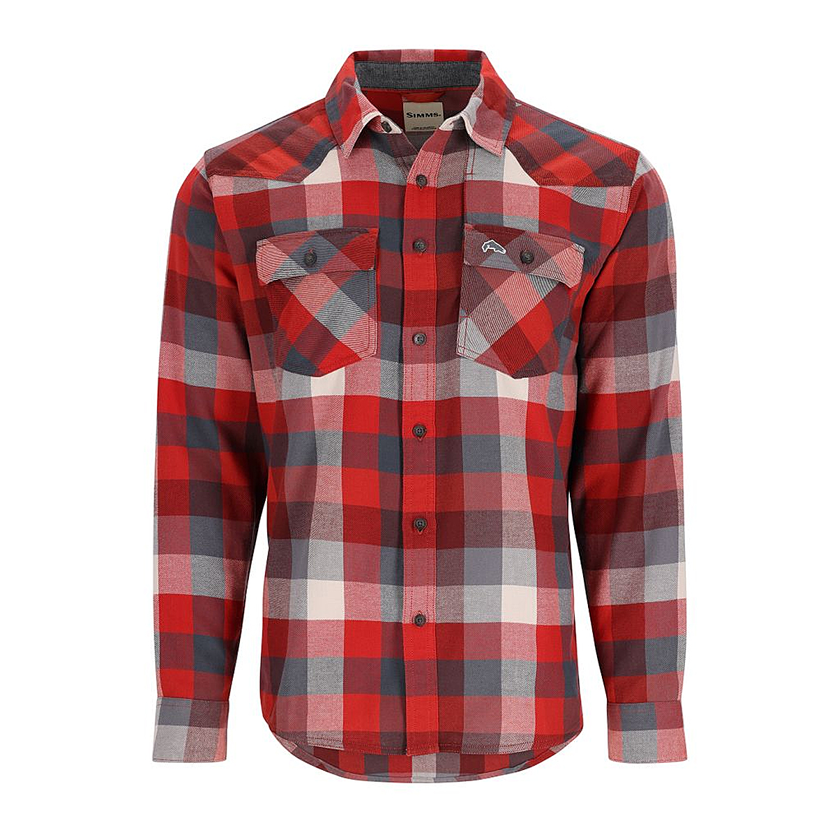 Сорочка Simms Santee Flannel Shirt Auburn Red/Slate Buffalo Check M