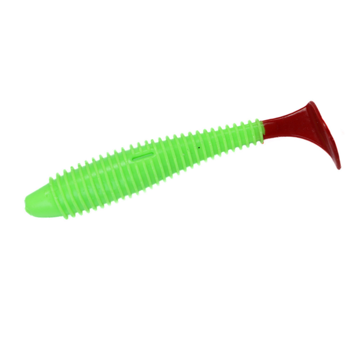 Силікон Angry Baits Fatik 3.3" 5pc #67 Acid Green Red Tail UV