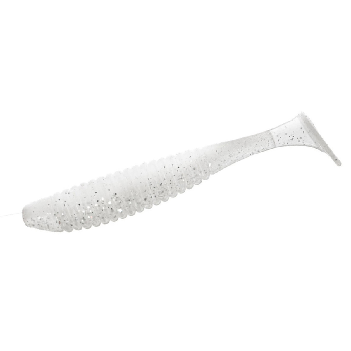Силікон Angry Baits Shiner 5" 4pc #49 White Silver electrik Glitter UV