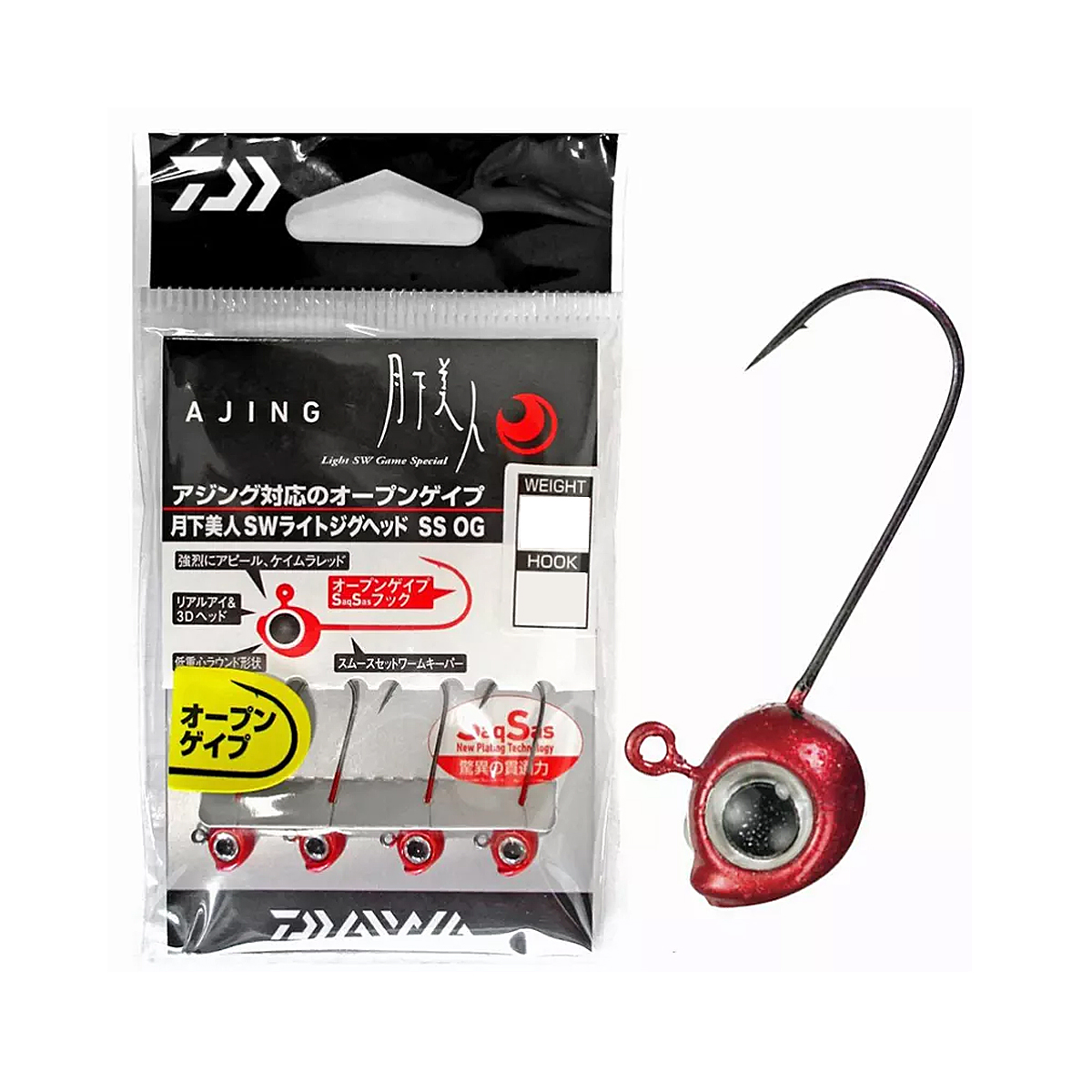 Джигголівка Daiwa Gekkabijin SW Light Jighead SS 1g #6
