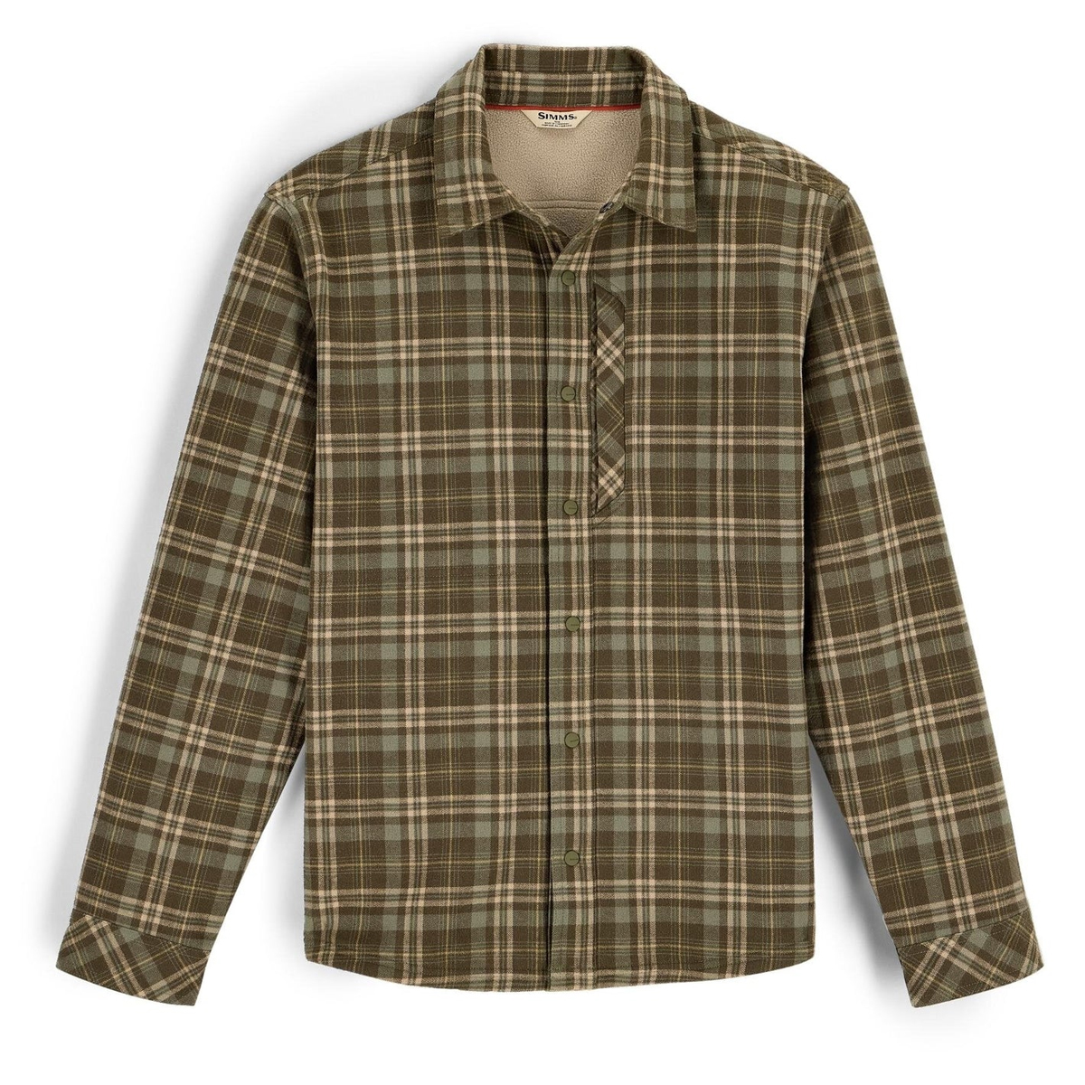 Сорочка Simms Coldweather Shacket Schooner Plaid: Loden S фото 2