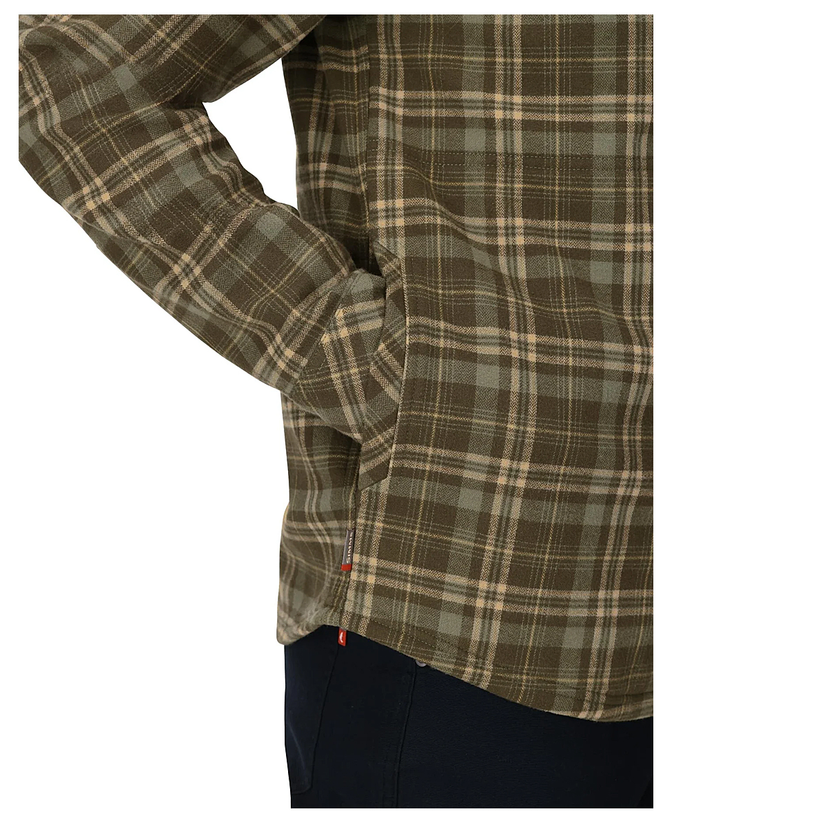 Рубашка Simms Coldweather Shacket Schooner Plaid: Loden M фото 4