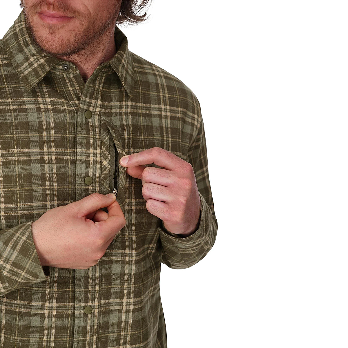 Рубашка Simms Coldweather Shacket Schooner Plaid: Bronzeback S фото 3