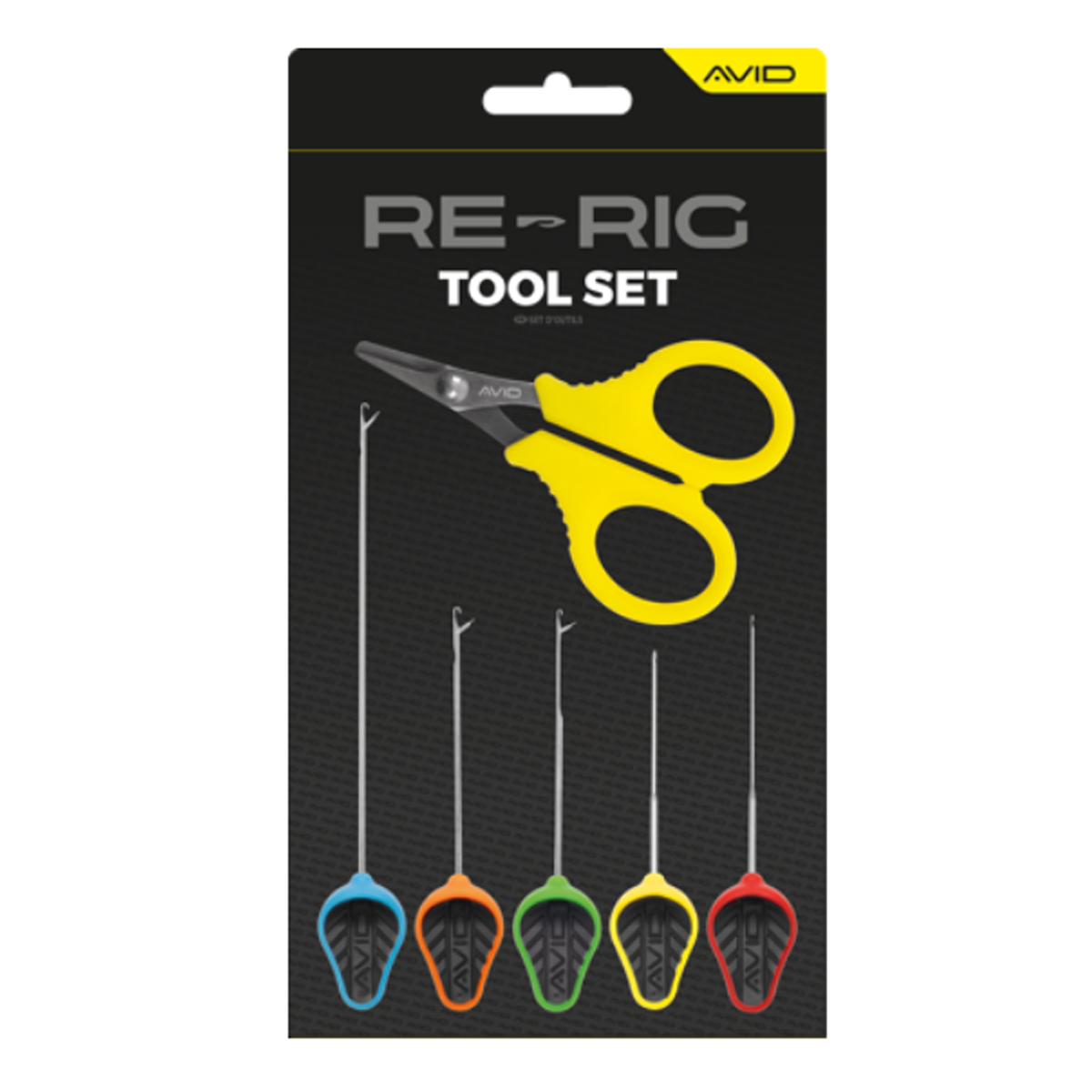 Набор игл с ножницами Avid Carp Re-Rig Tool Set 6pcs