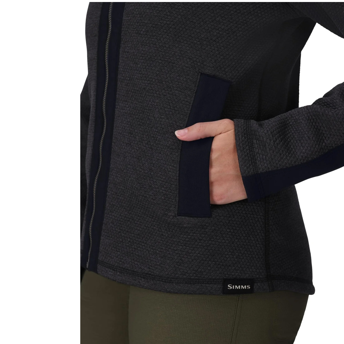 Куртка женская Simms Women's Harbor Fleece Black Heather M фото 4