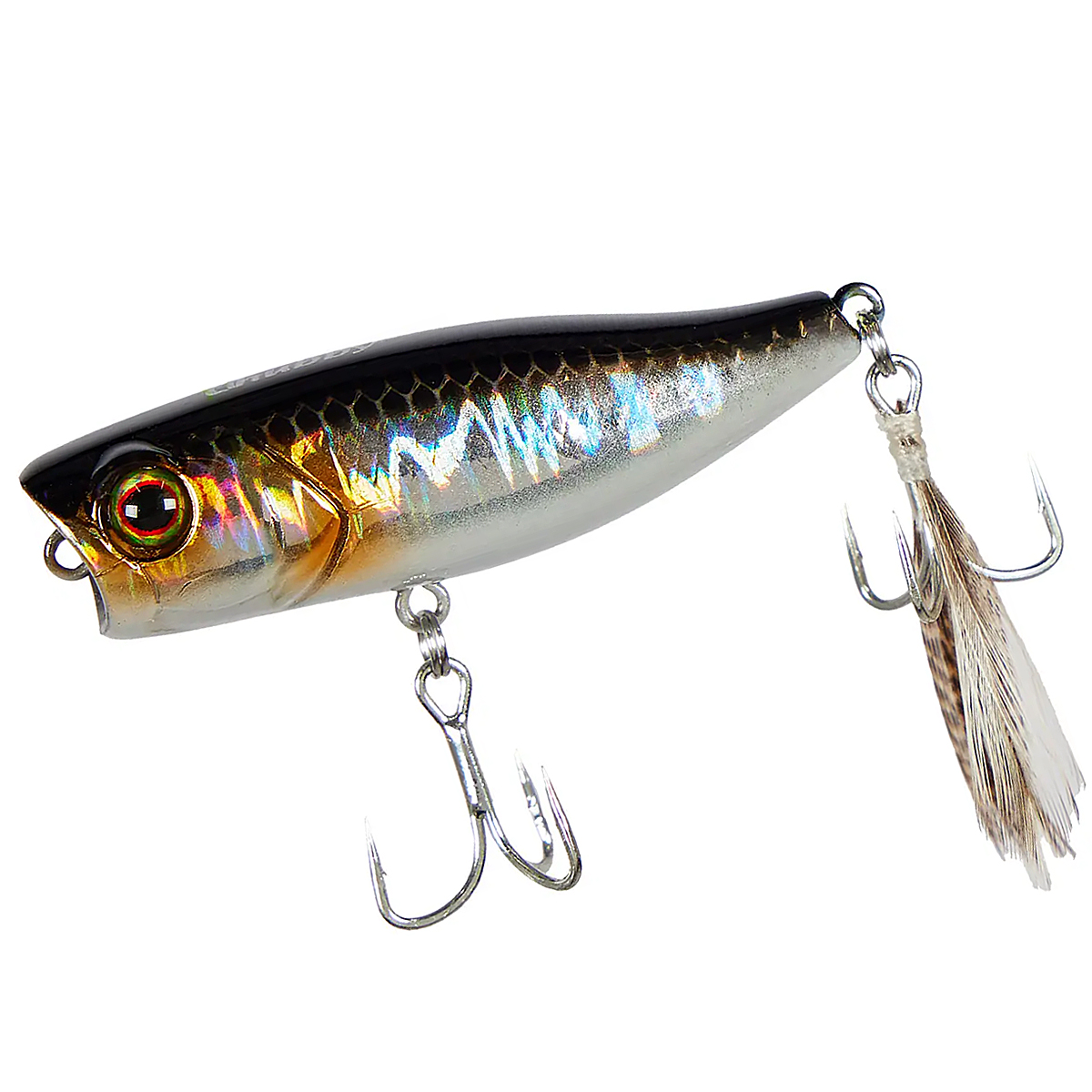 Воблер Jackall Chubby Popper 42F 42mm 3.3g #HL Silver & Black