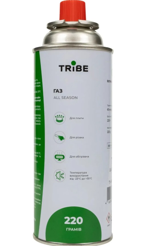 Картридж газовий Tribe цанговий 220 г T-HF-0006