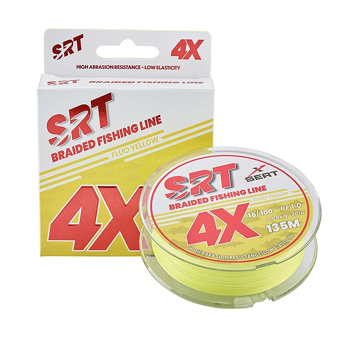 Шнур Sert SRT 4Х Fluo Yellow 135m 8.18kg #0.14