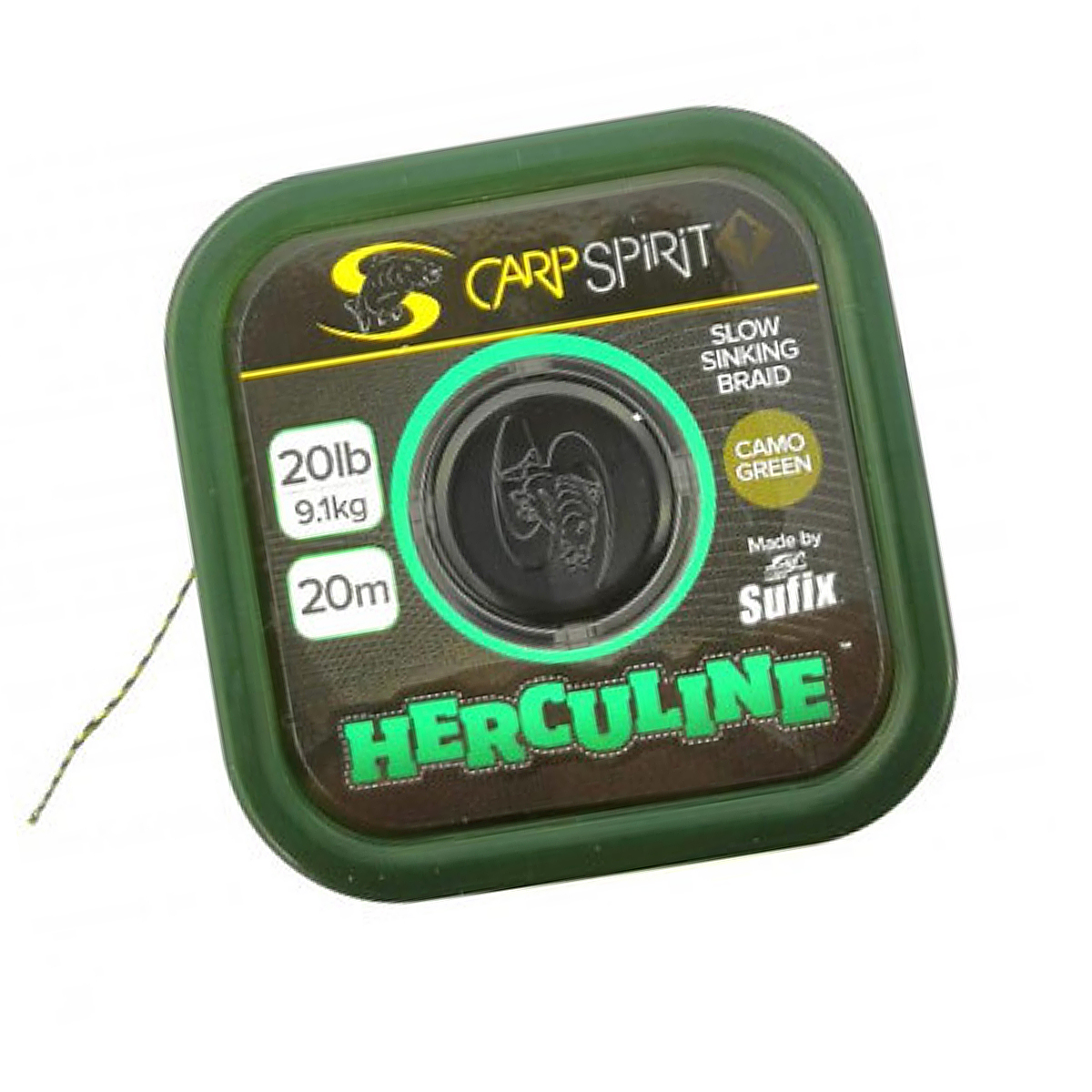 Повідцевий матеріал Carp Spirit Herculine Braid Camo Green 20m 9.1kg 20lb #0.16