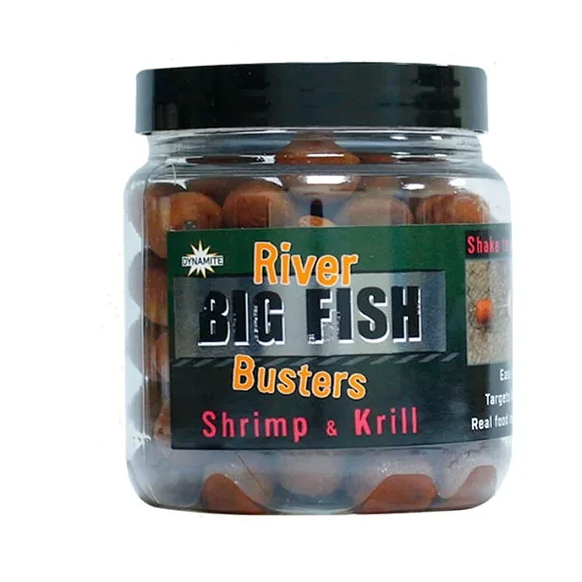 Бойлы Dynamite Baits Big Fish River Busters Shrimp & Krill 12mm 120g