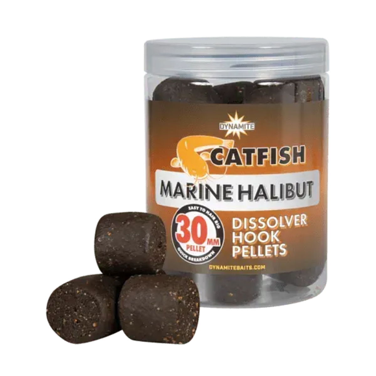 Пелетс Dynamite Baits Catfish Marine Halibut Dissolver Hook Pellets 30mm
