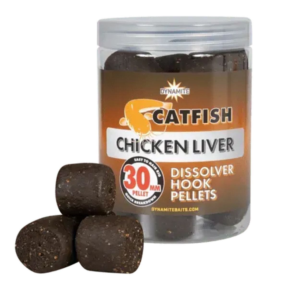 Пеллетс Dynamite Baits Catfish Chicken Liver Dissolver Hook Pellets 30mm