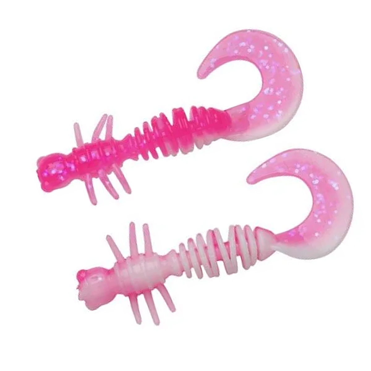 Cилікон Berkley PowerBait Power Curly 55mm 10pcs #Pink/White