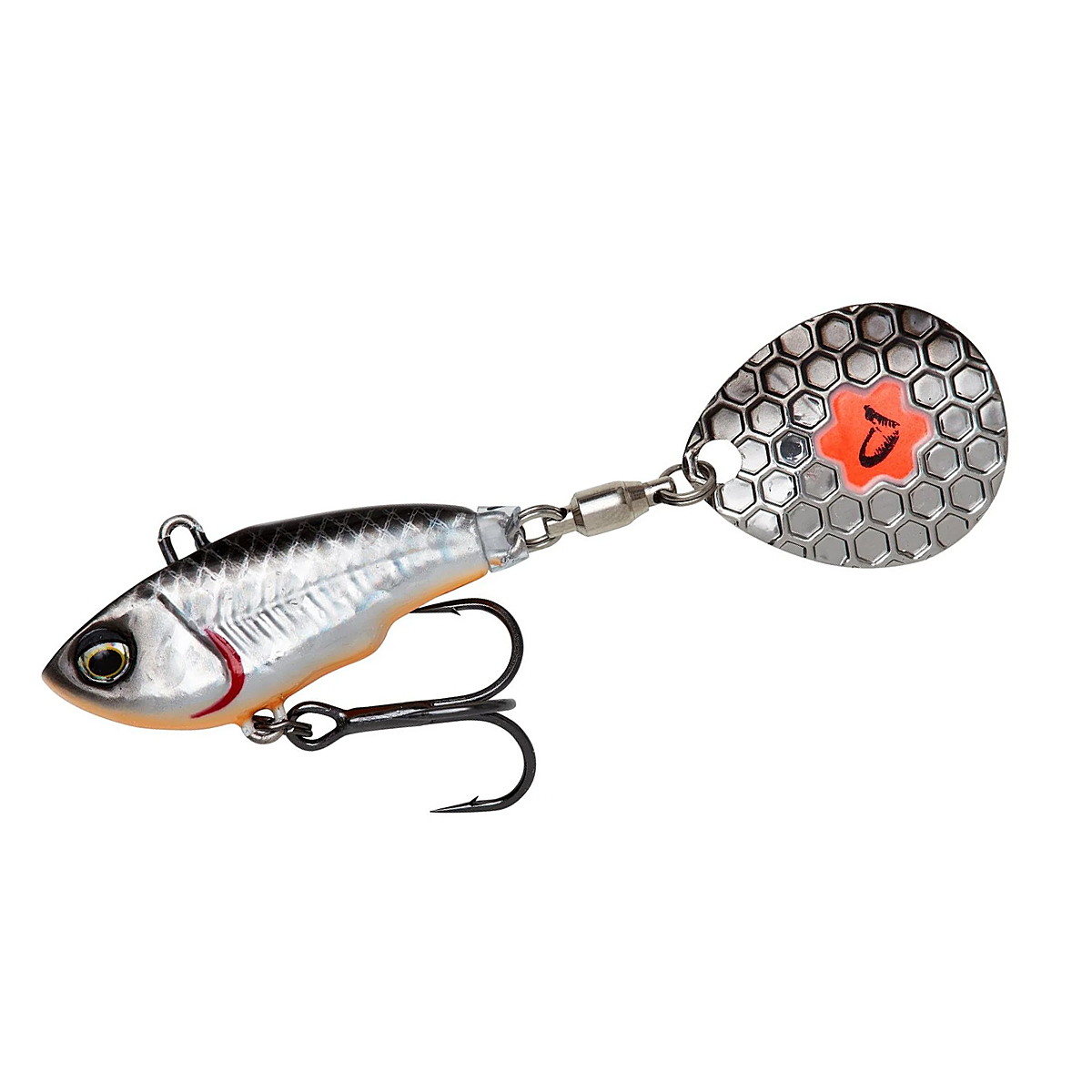 Тейл-спінер Savage Gear Fat Tail Spin S 55mm 9g #Dirty Silver