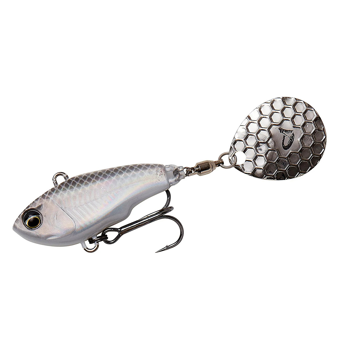 Тейл-спінер Savage Gear Fat Tail Spin S 65mm 16g #White Silver