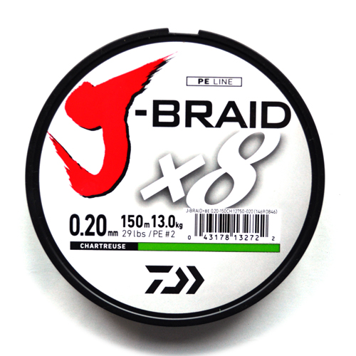 Шнур Daiwa J-Braid X8 150m Dark Green 26.3kg 0.28mm #4.0 фото 4