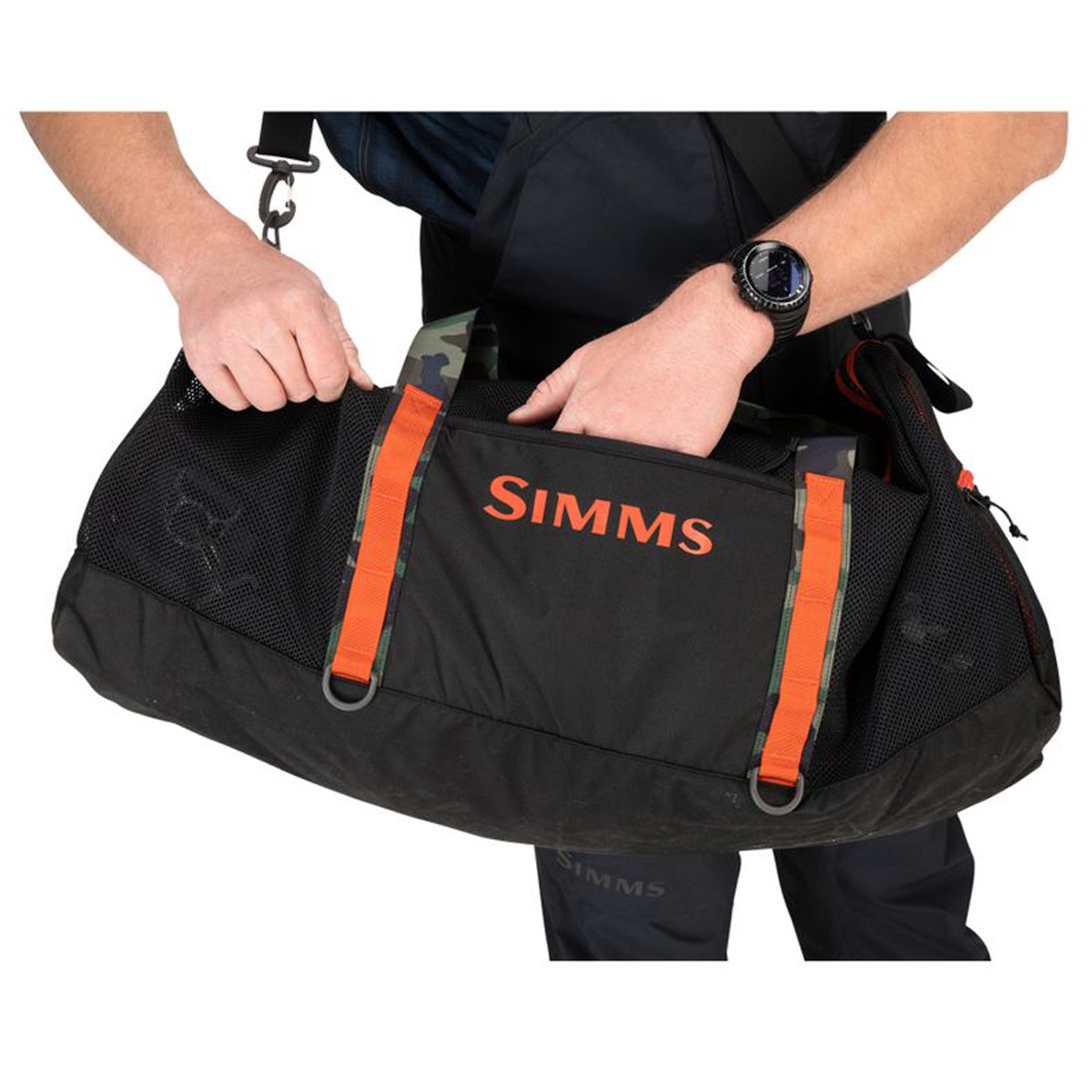 Сумка Simms Challenger Mesh Duffel - 60L Black фото 3