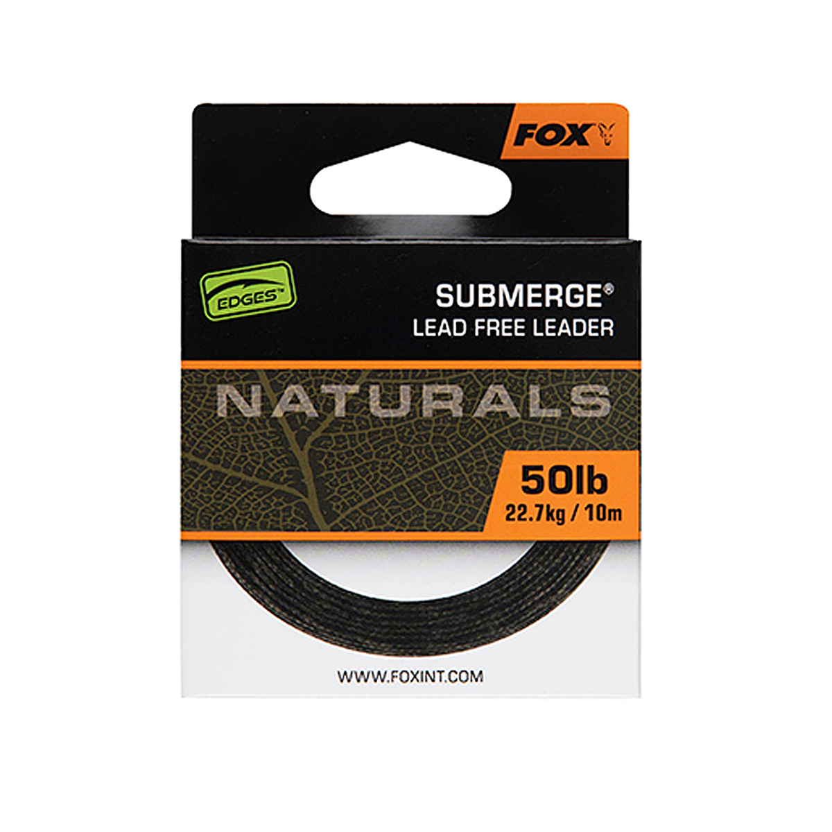 Лідкор Fox Edges Naturals Submerge Leader 10m 50lb/22.7kg