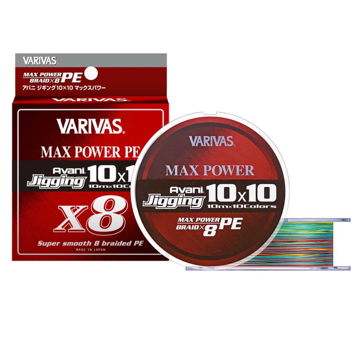 Шнур Varivas Avani Jigging Max Power X8 10*10 Multicolor 600m 48LB 21.8kg 0.285mm #3.0