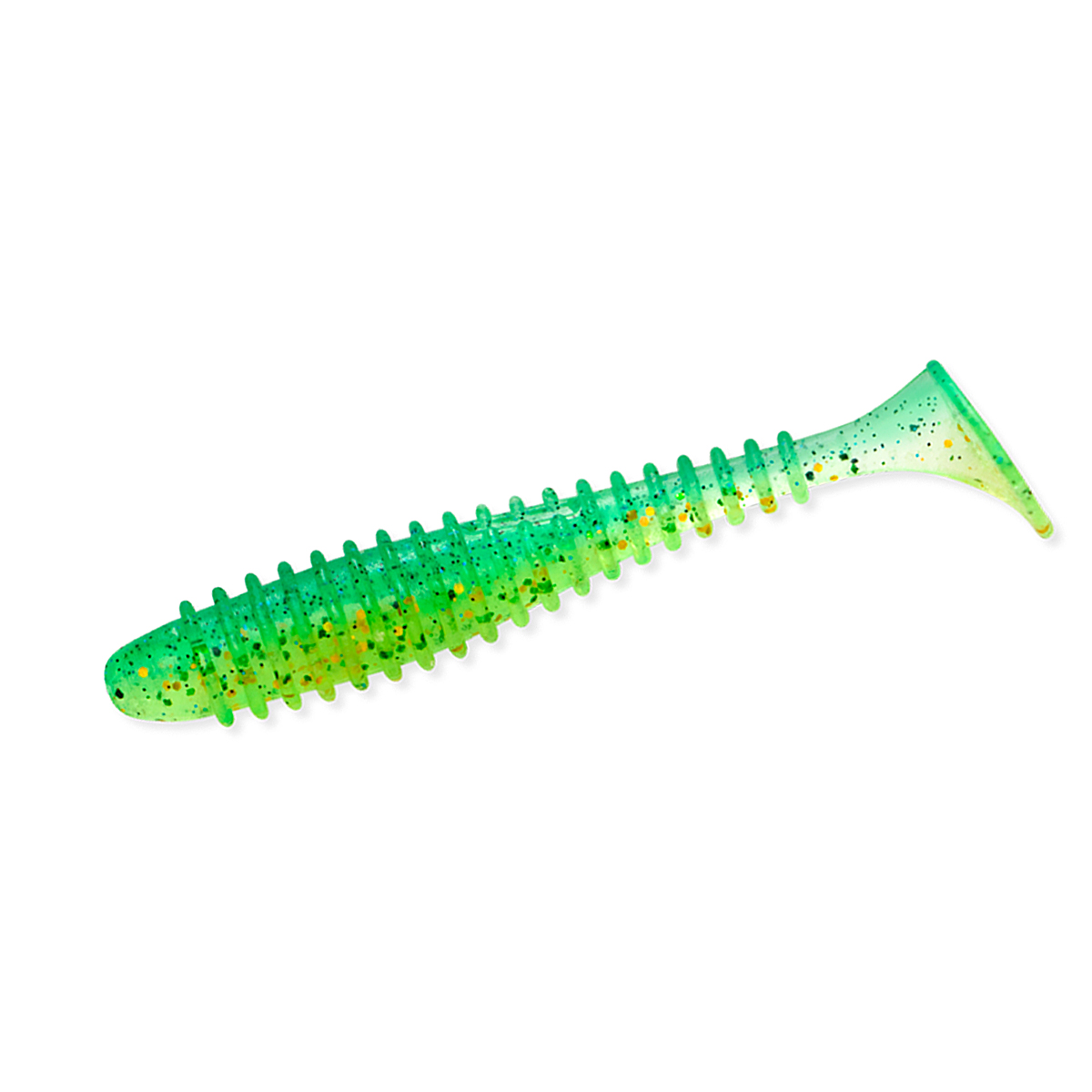 Силікон Angry Baits Fatik 3.8" 4pc #85 Lime Chartreuse UV